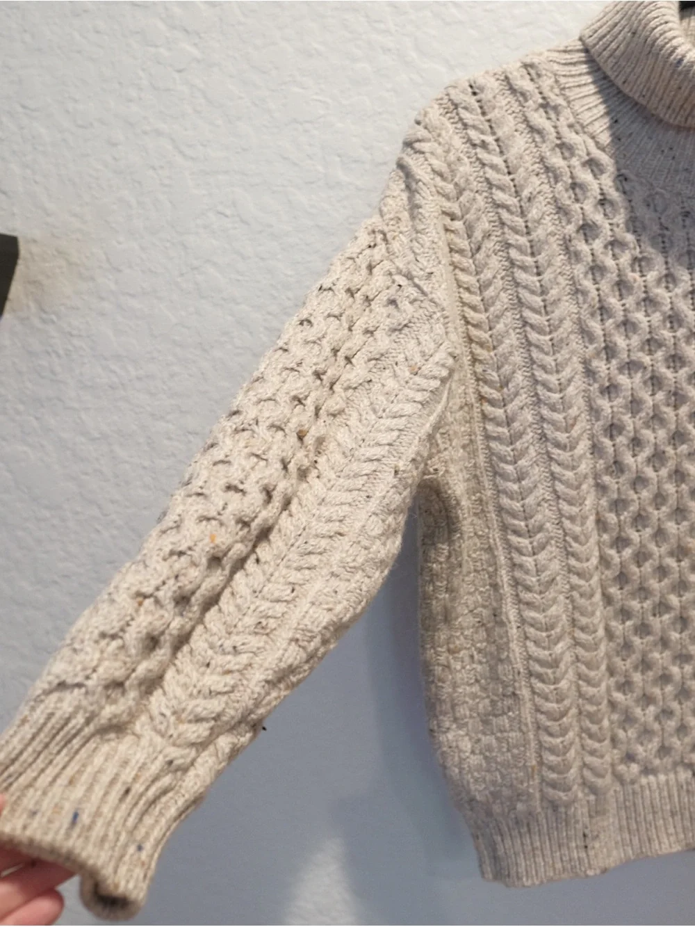Aran Sweater Market Merino Wool Cable Knit Sweater Women’s M Oatmeal Ireland